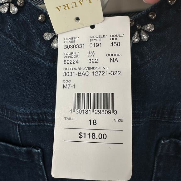 Laura Jewel Bead Embellished Denim Jacket Size 18 - Picture 4 of 9